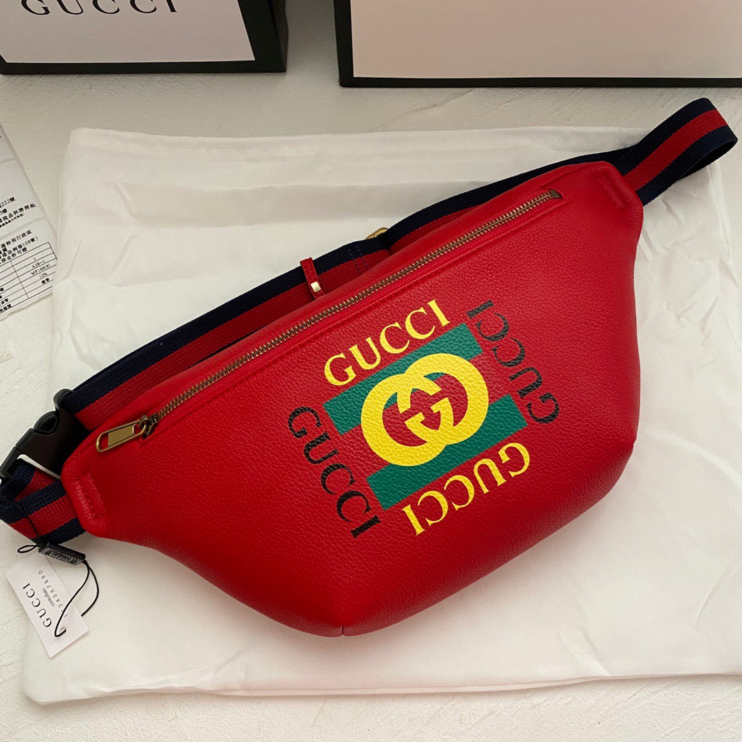 Gucci Logo Belt Bag – Red, White & Black Variants