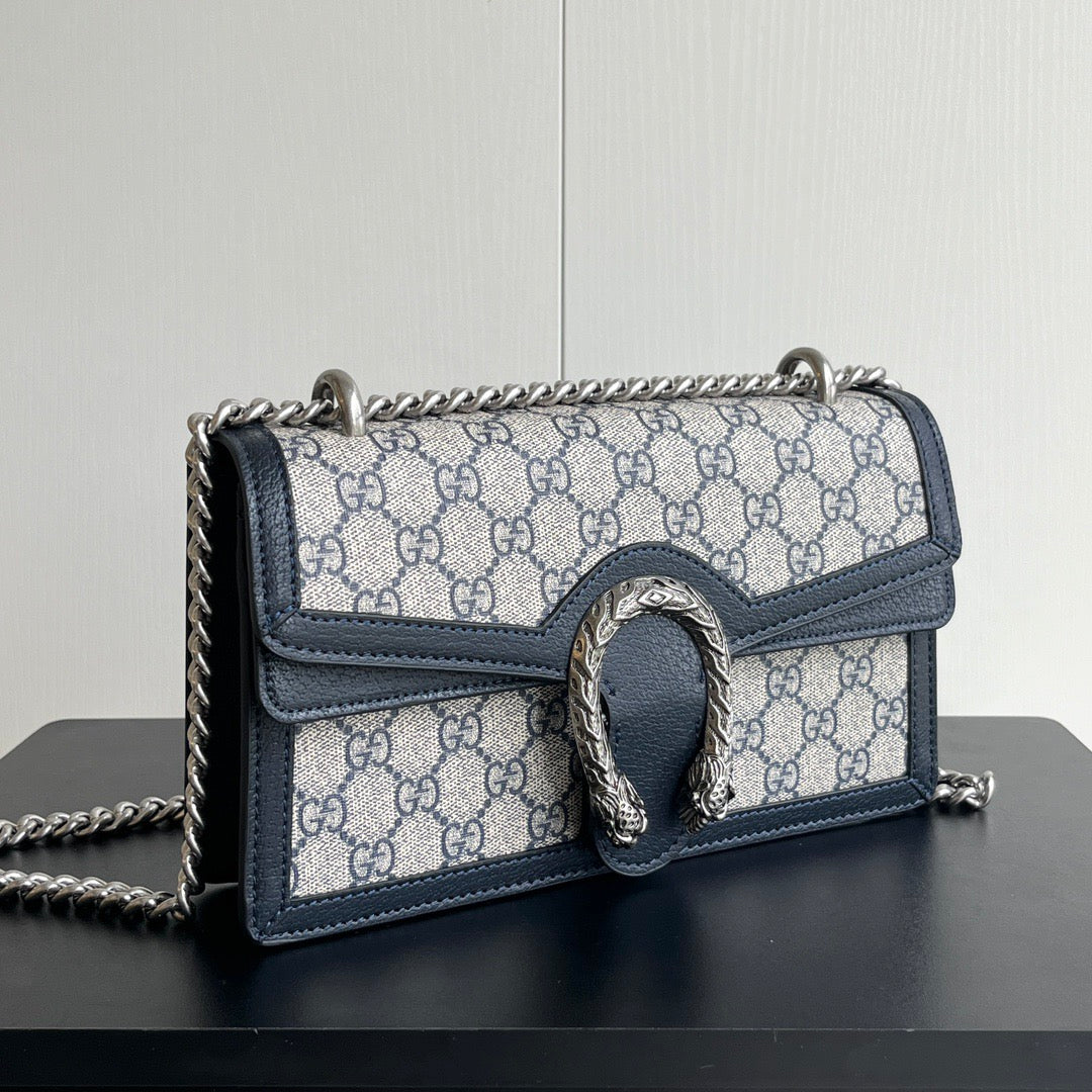 Gucci Dionysus GG Supreme Shoulder Bag – Blue Trim