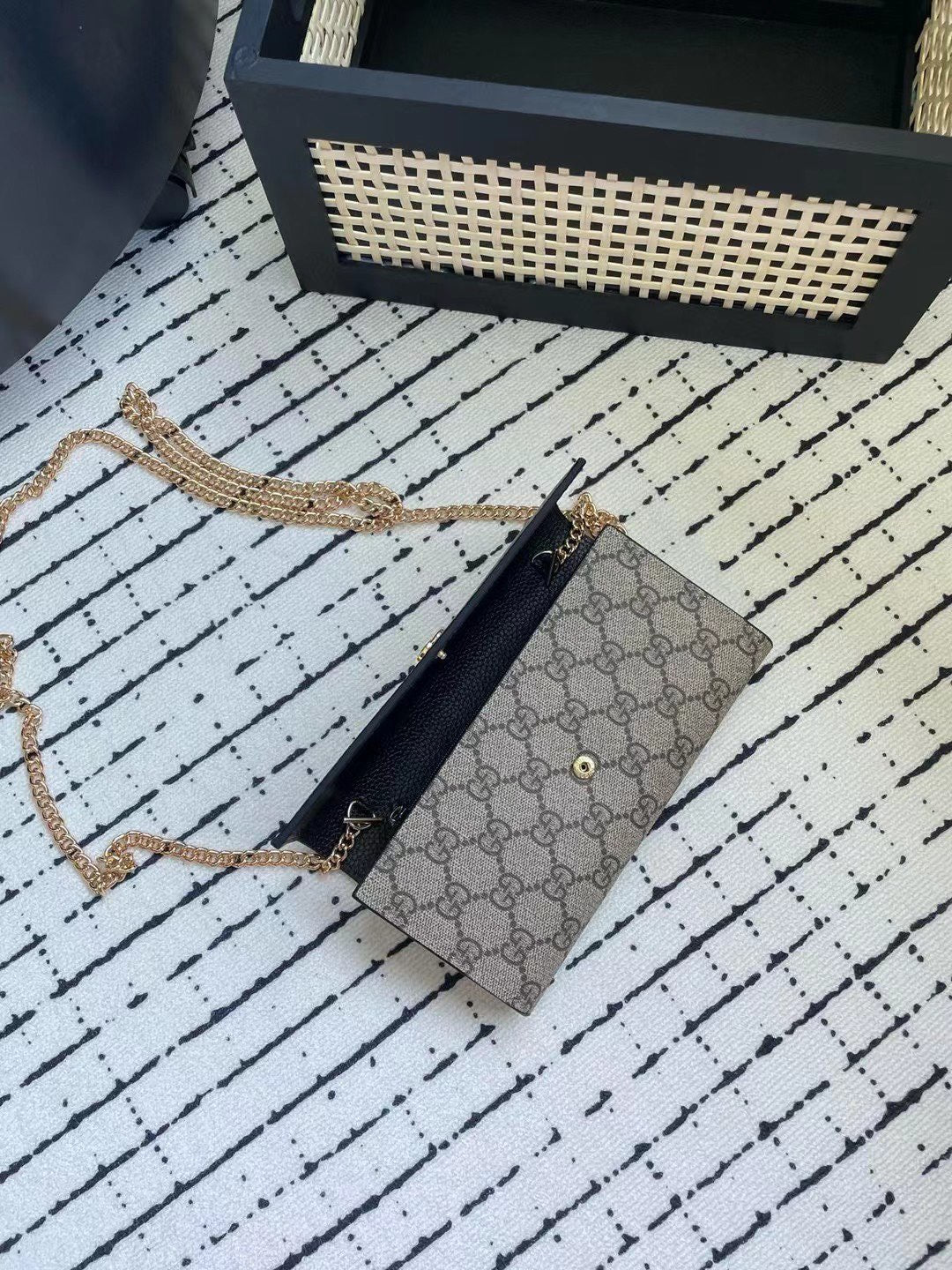 Gucci GG Monogram Chain Wallet