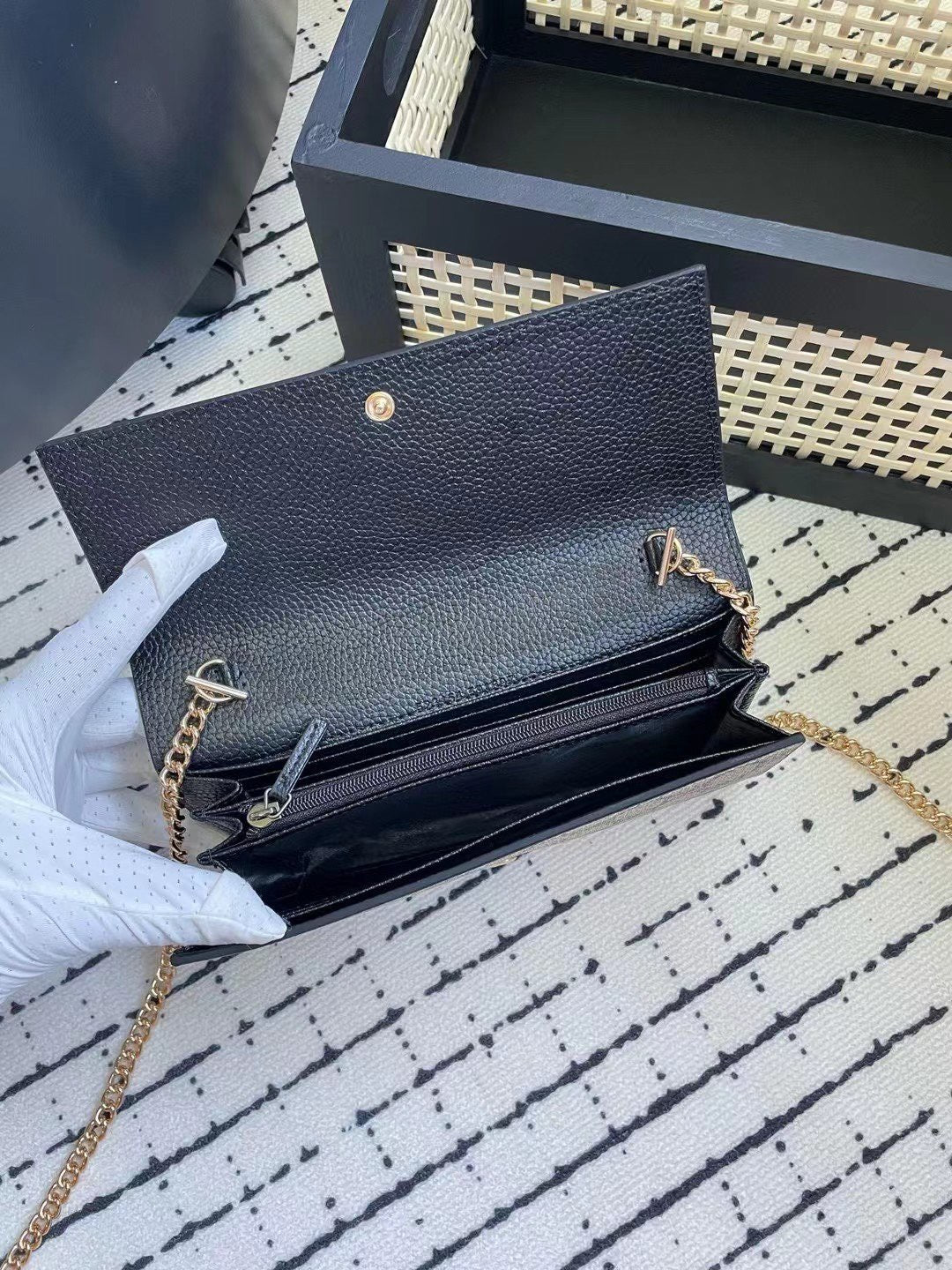 Gucci GG Monogram Chain Wallet