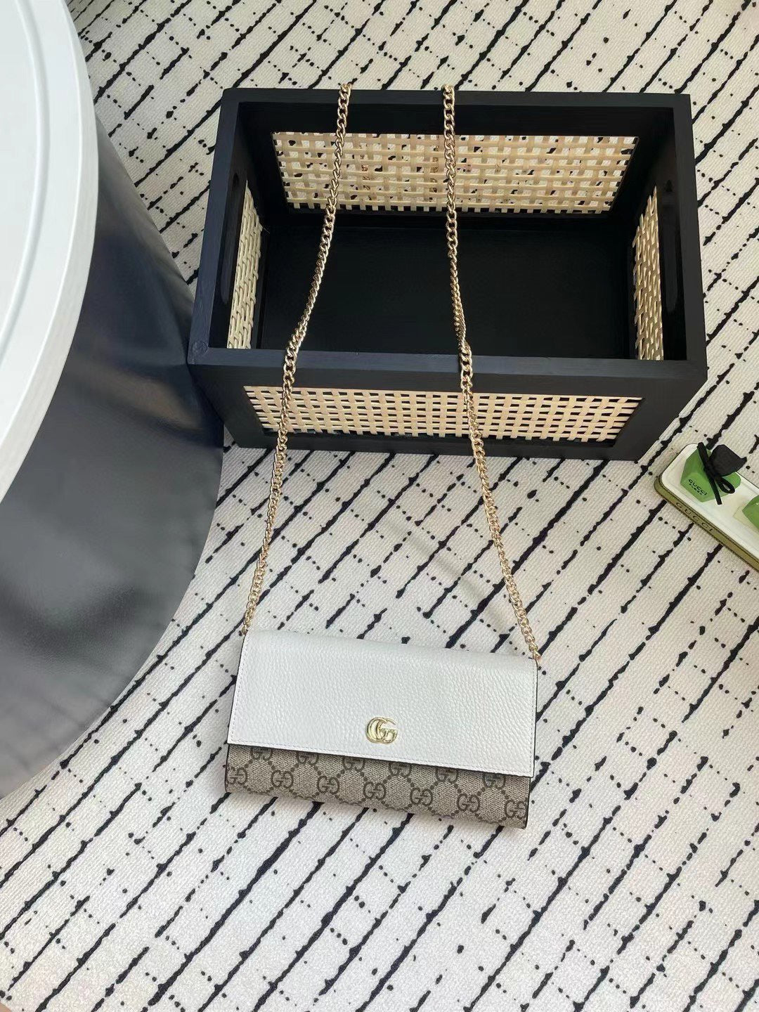 Gucci GG Monogram Chain Wallet