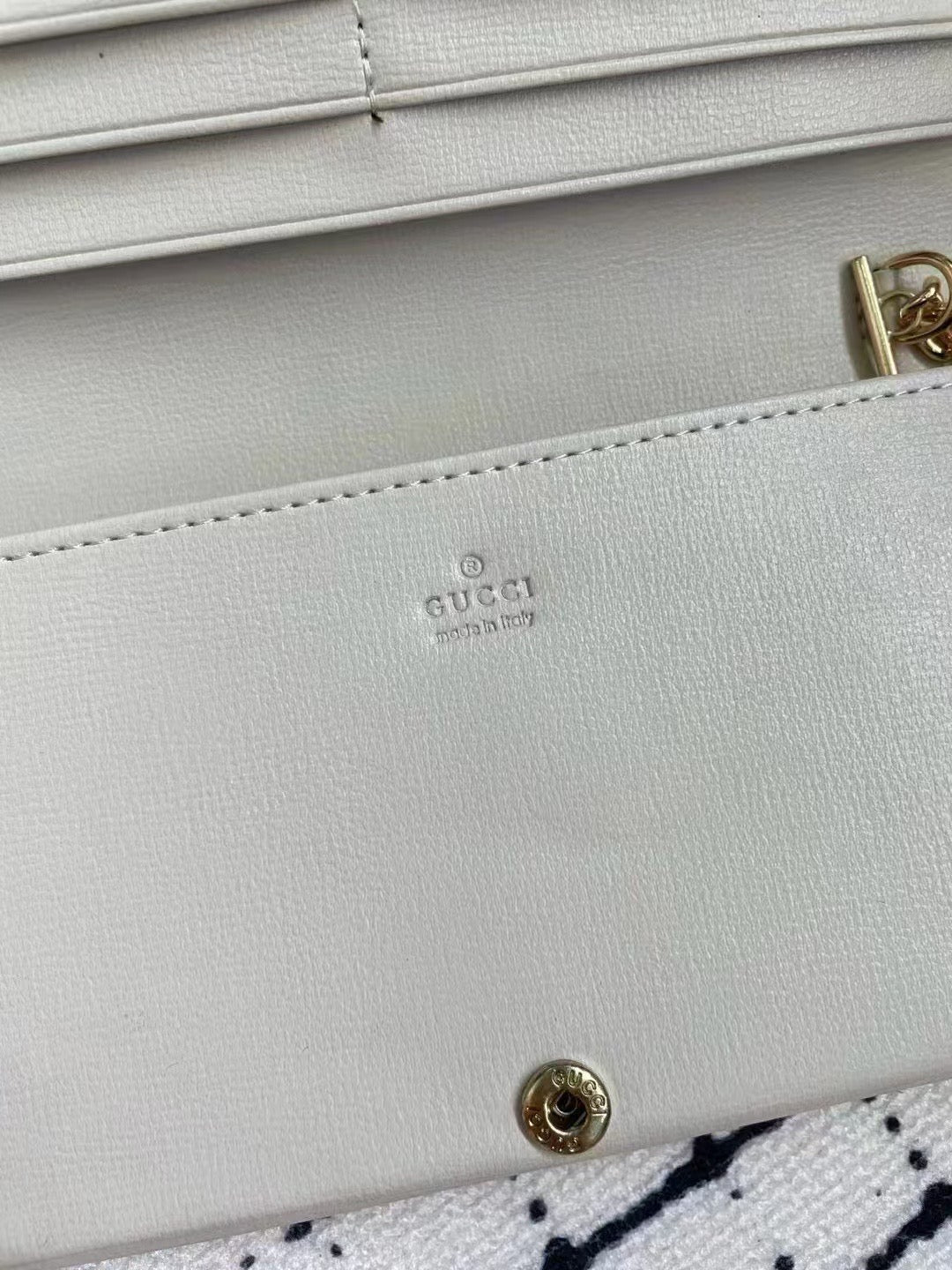 Gucci GG Monogram Chain Wallet with Horsebit Detail