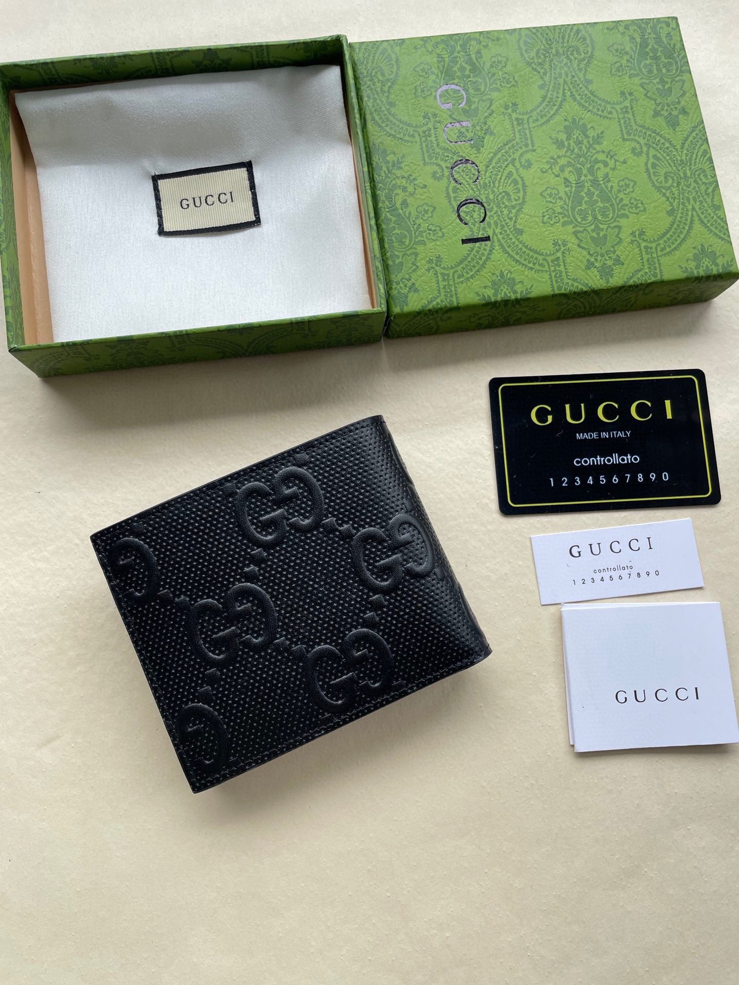 Gucci Black GG Embossed Wallet – Classic Monogram Edition