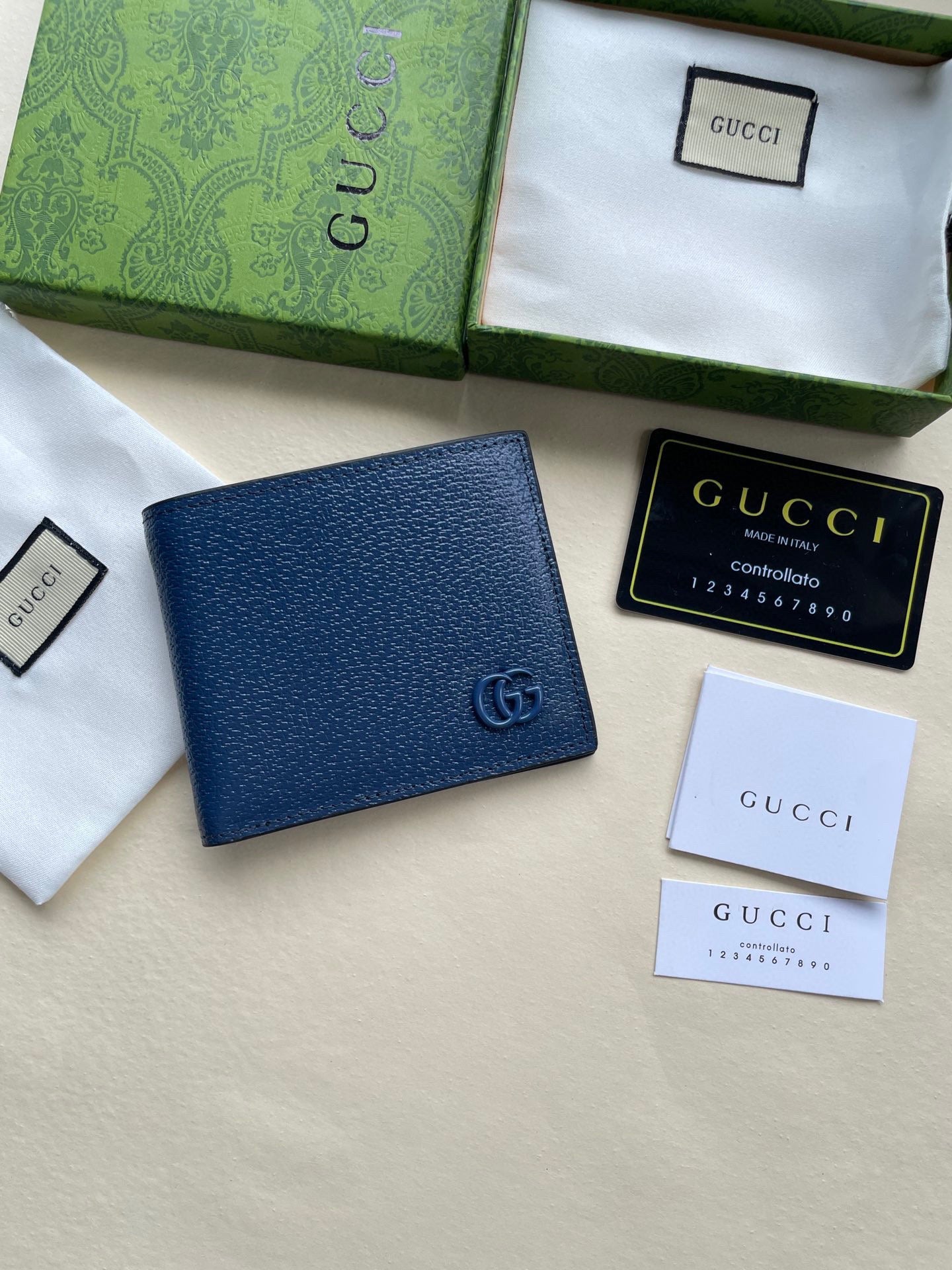 Gucci Classic Embossed Calfskin Wallet
