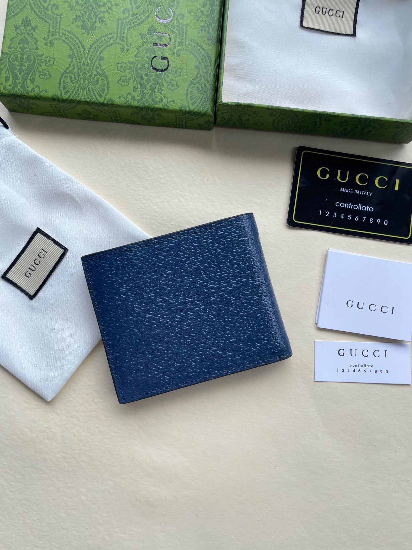 Gucci Classic Embossed Calfskin Wallet