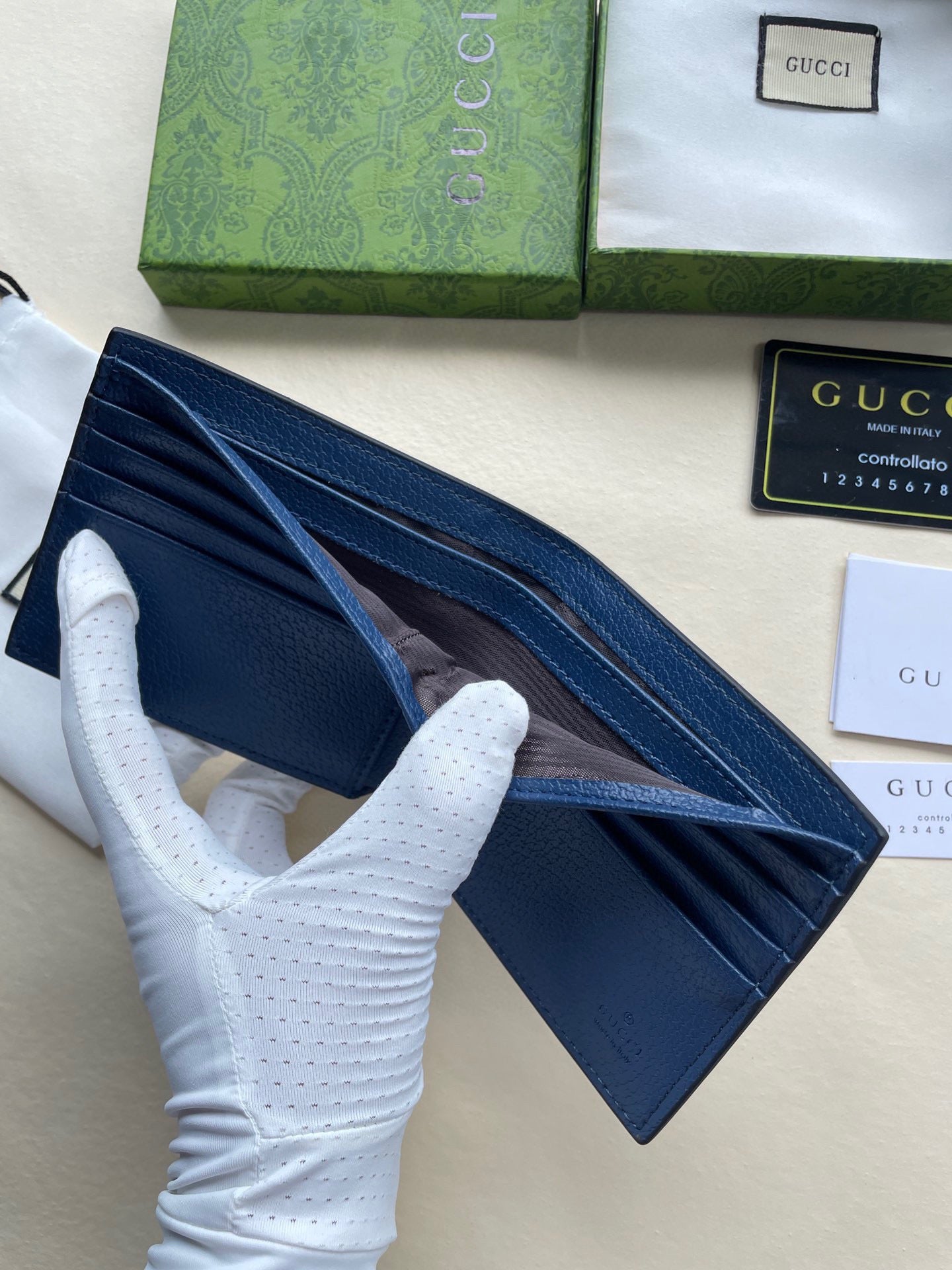 Gucci Classic Embossed Calfskin Wallet