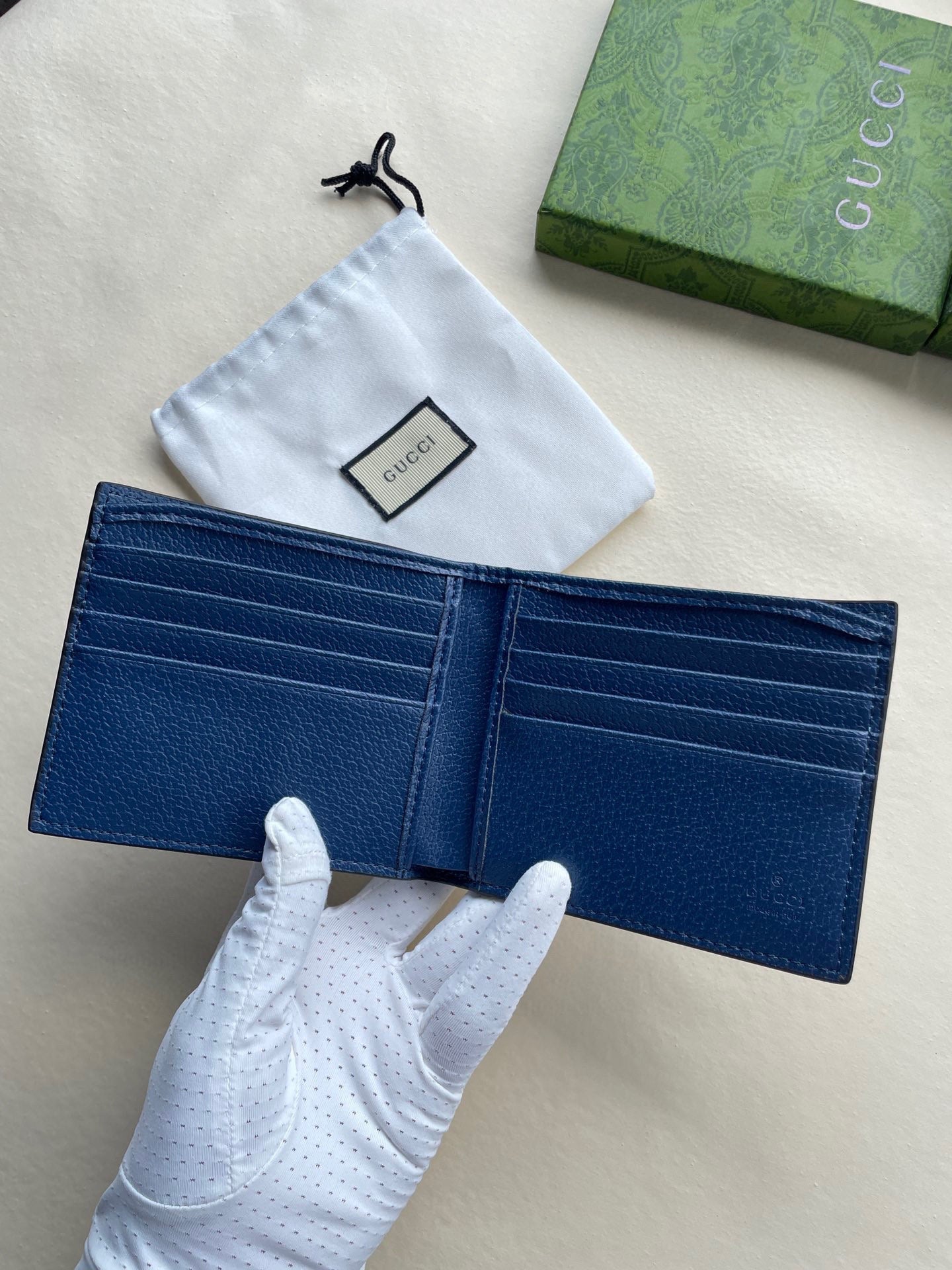 Gucci Classic Embossed Calfskin Wallet