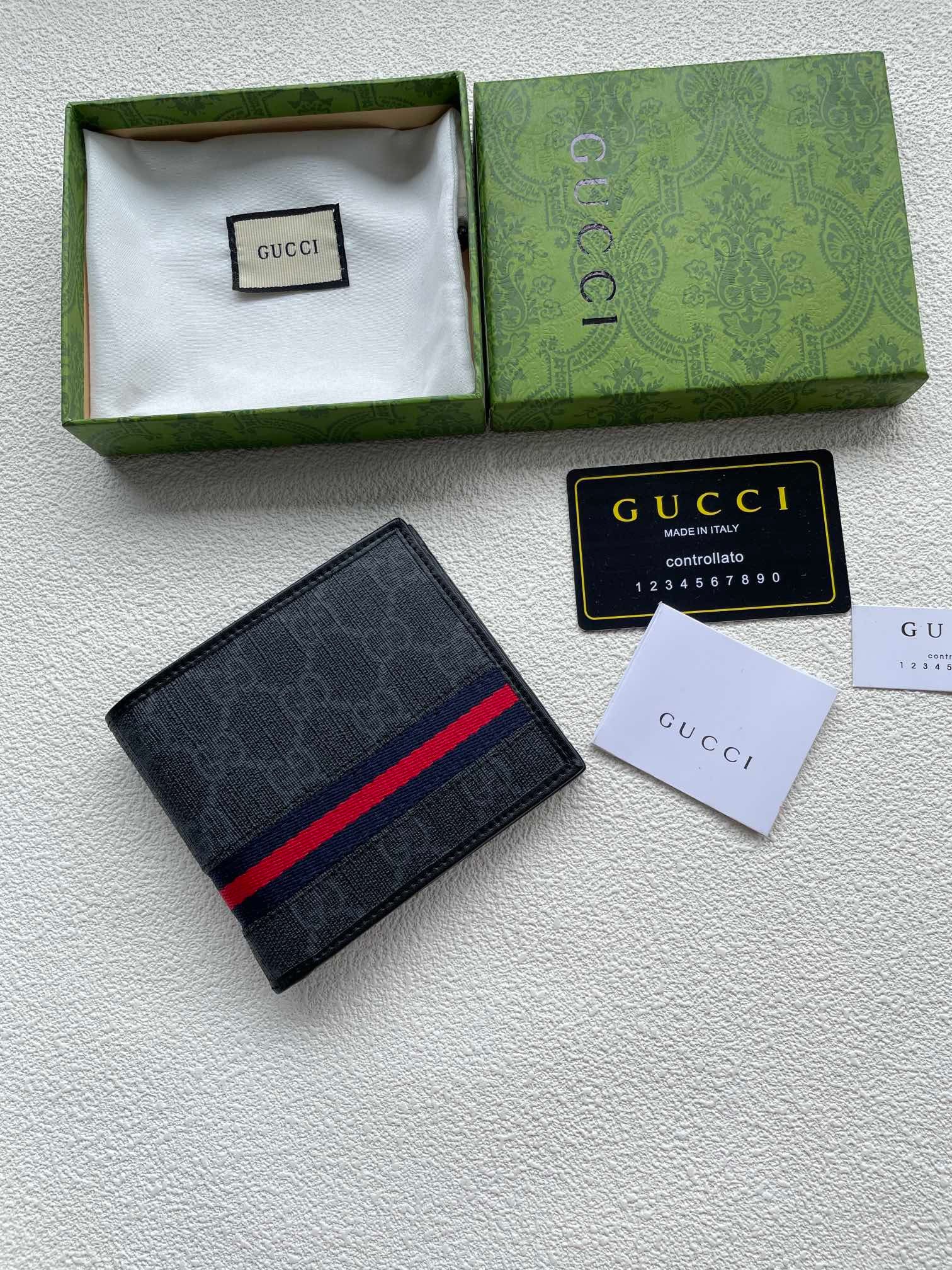 Gucci Stripe Monogram Wallet