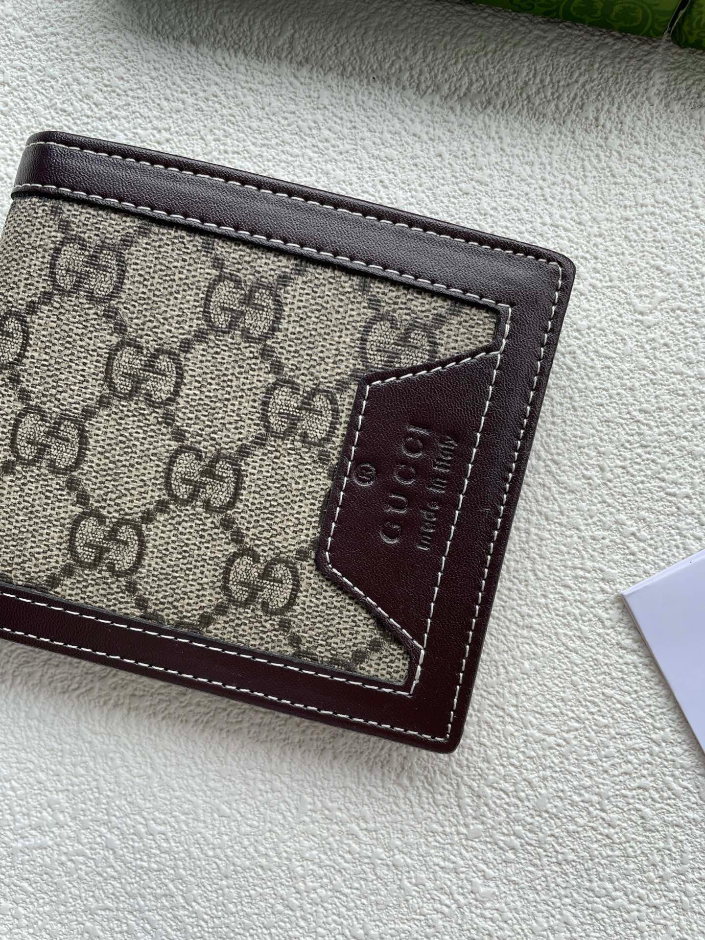 Gucci Canvas & Leather Logo Patch Wallet