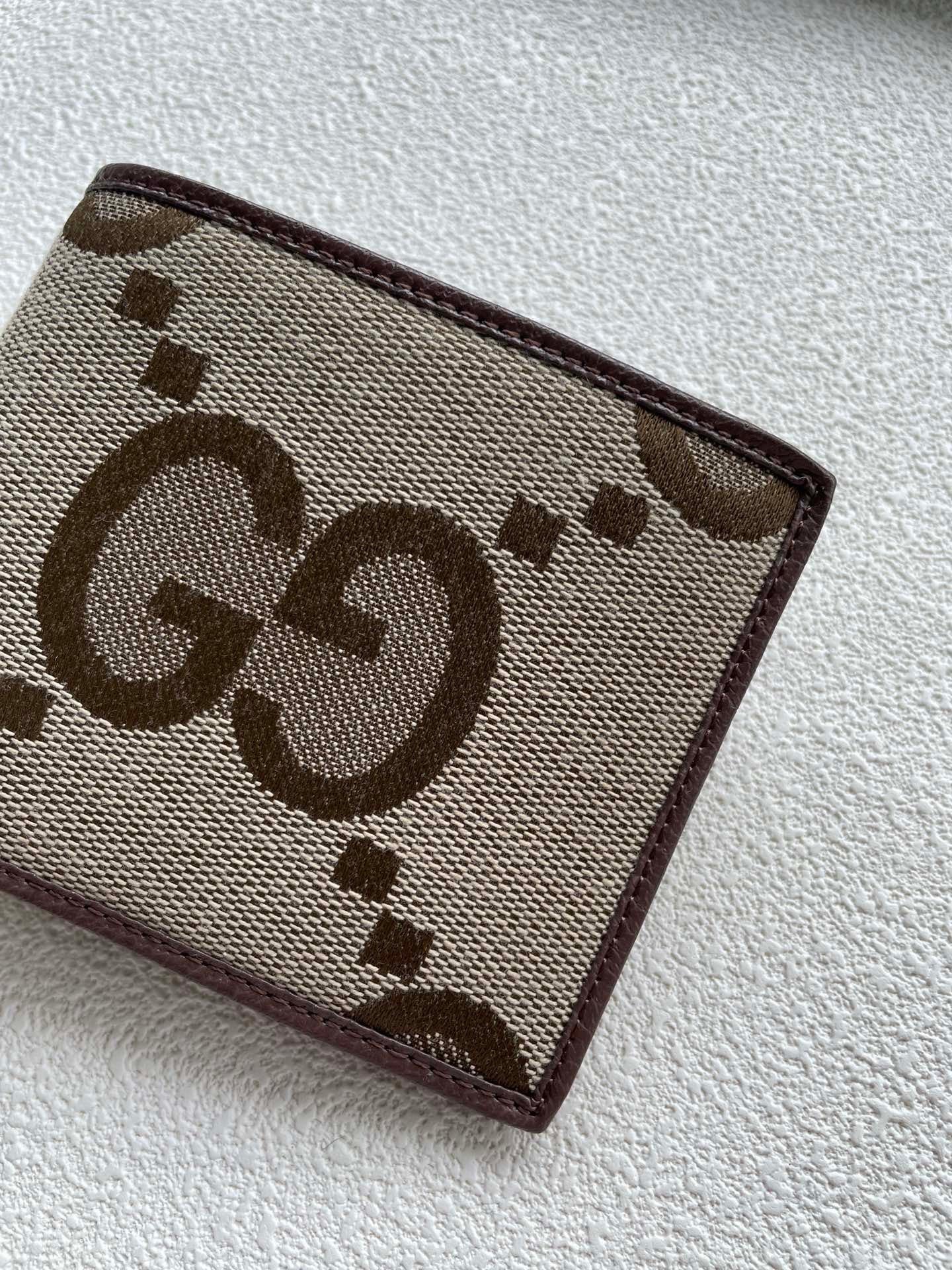Gucci GG Monogram Wallet Set – Beige Canvas with Brown Accents