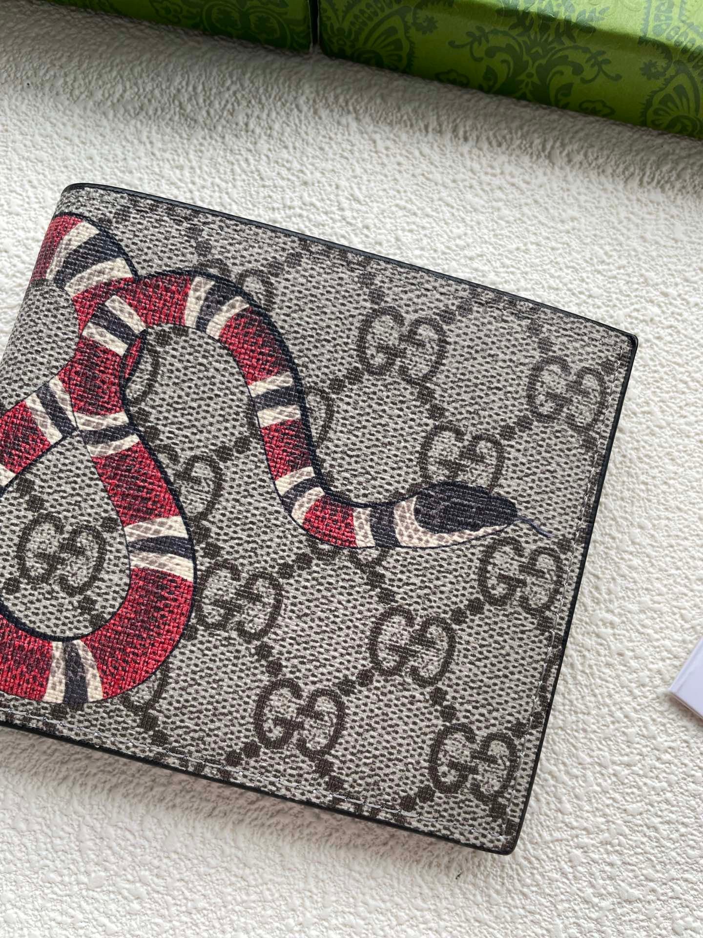 Gucci GG Snake Wallet Set – Beige Canvas Edition