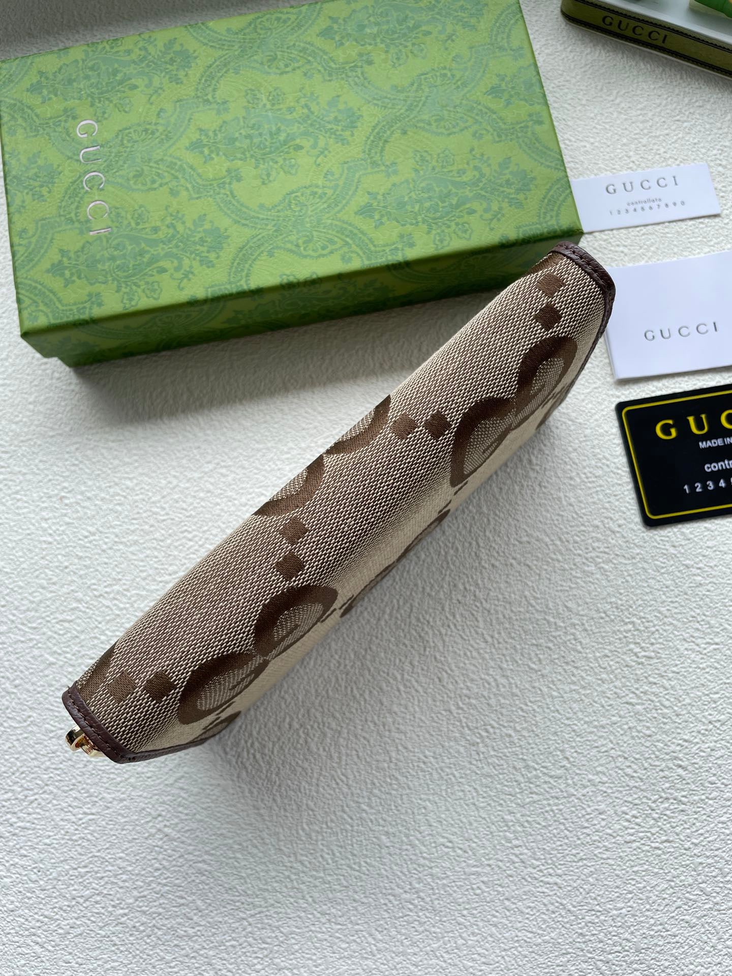 Gucci GG Zipper Wallet Set – Beige Canvas Edition