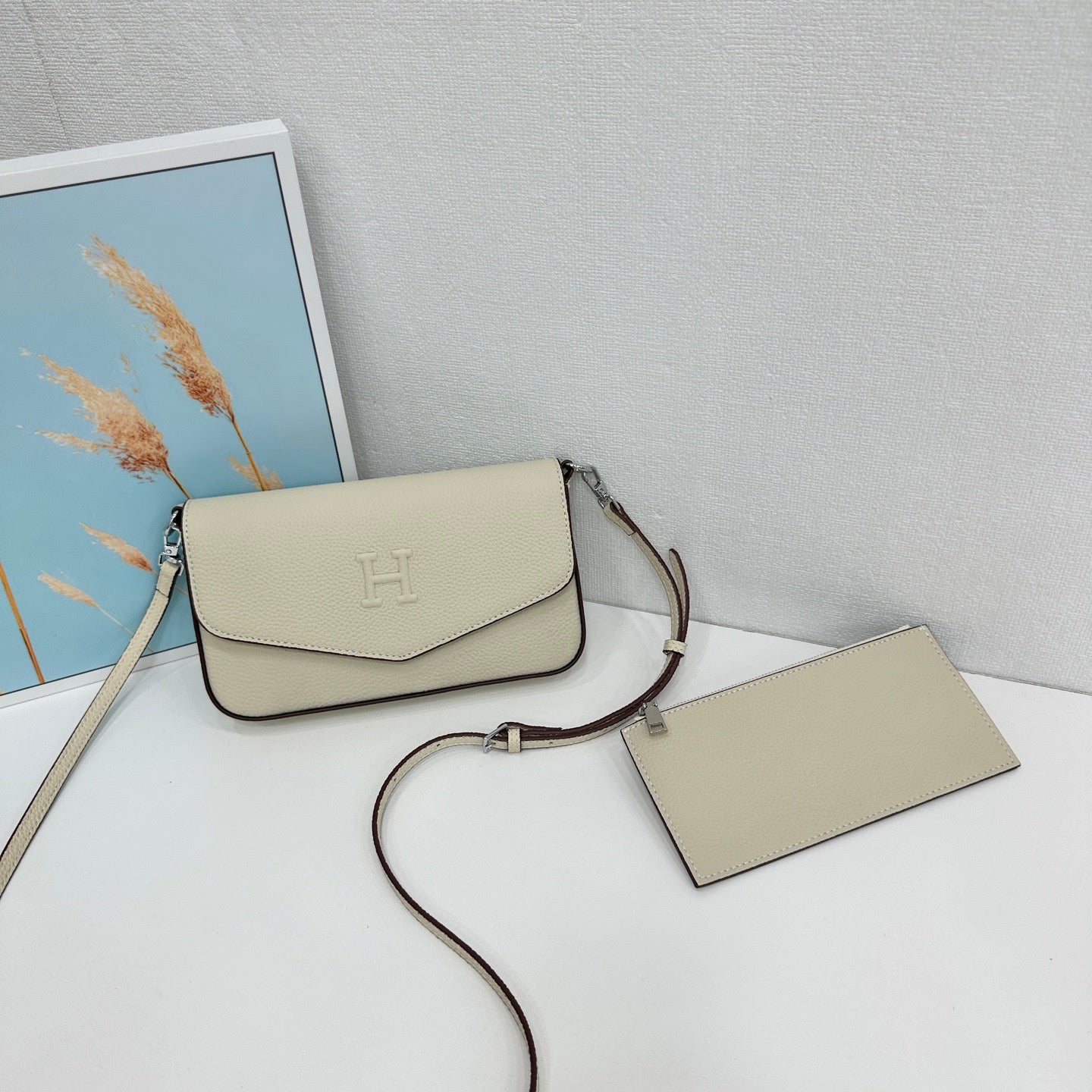 Hermès Mini Flap Handbag Collection – Textured Leather with Embossed H Logo