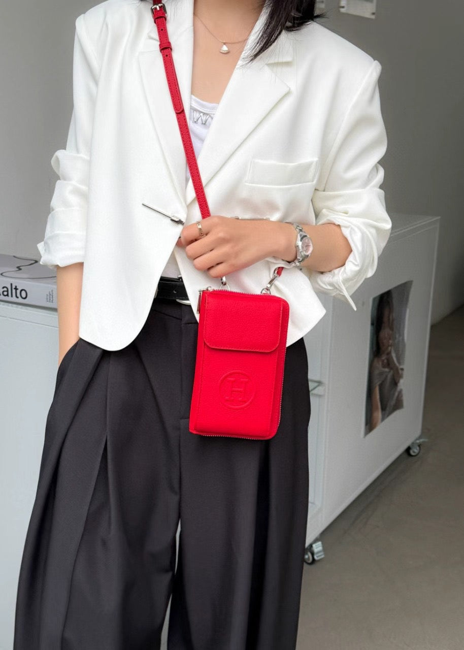 Hermès Circular H Crossbody Bag Collection – Textured Leather with Embossed Logo