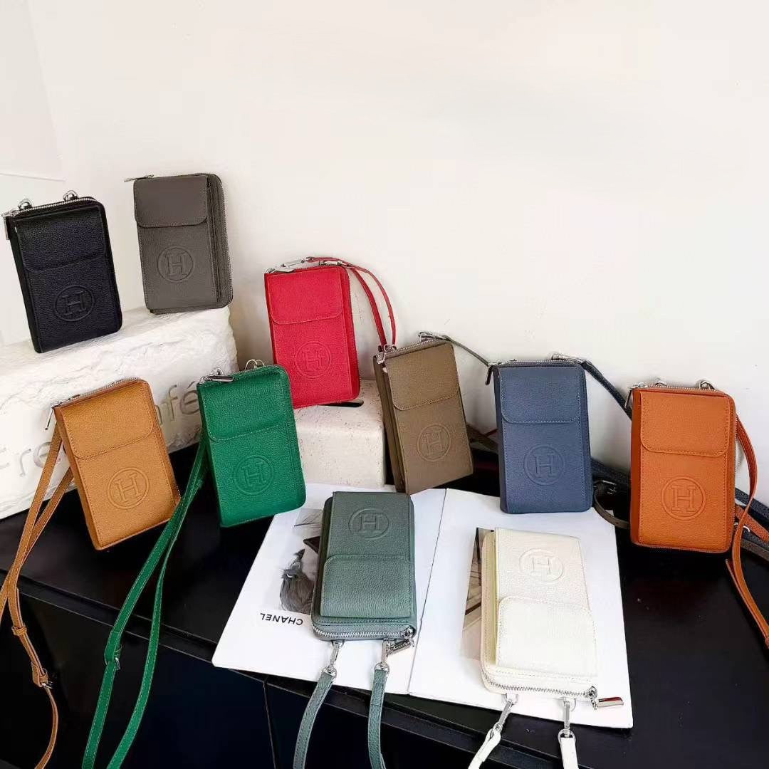 Hermès Circular H Crossbody Bag Collection – Textured Leather with Embossed Logo