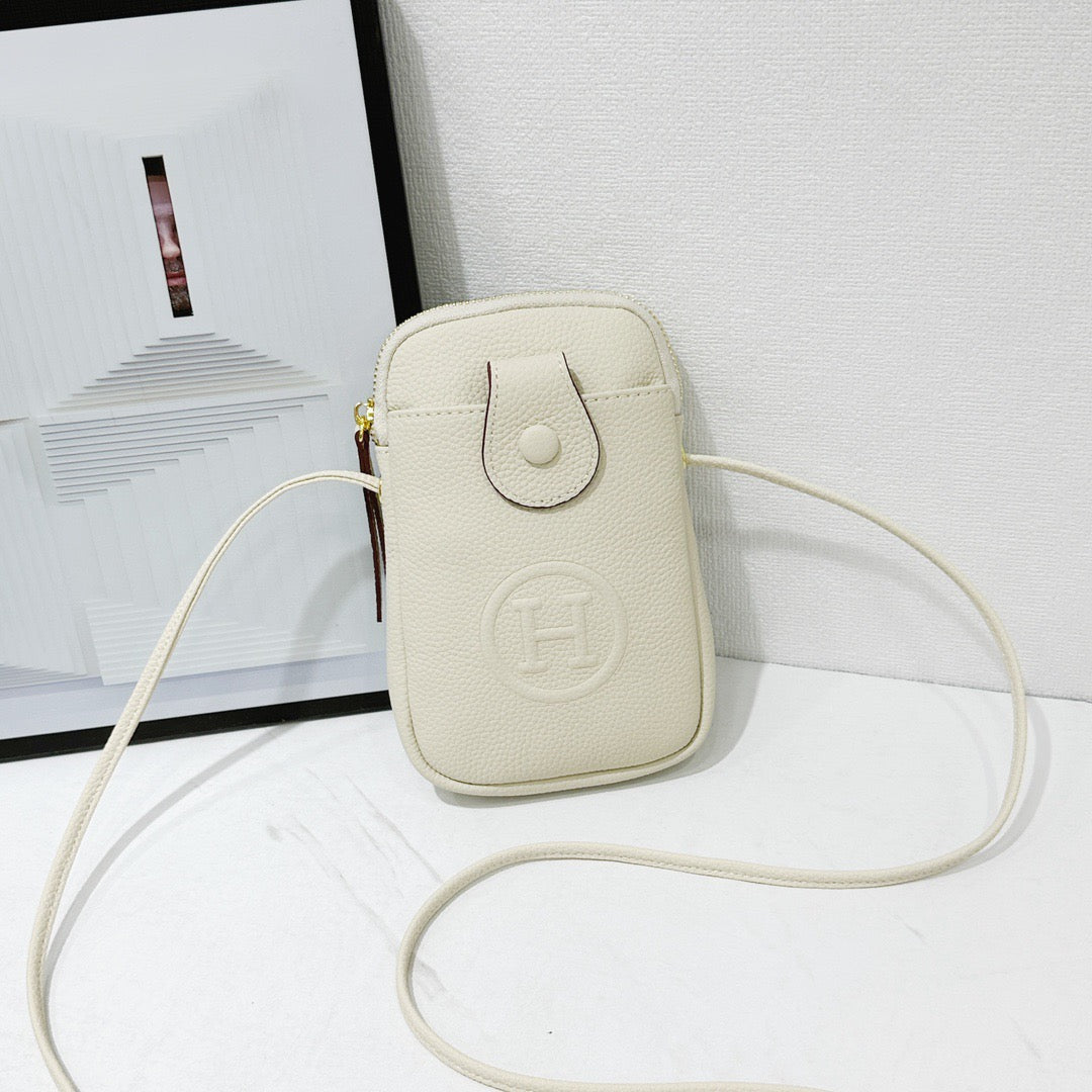 Hermès Mini Button Flap Crossbody Bag Collection – Textured Leather with Embossed H Logo