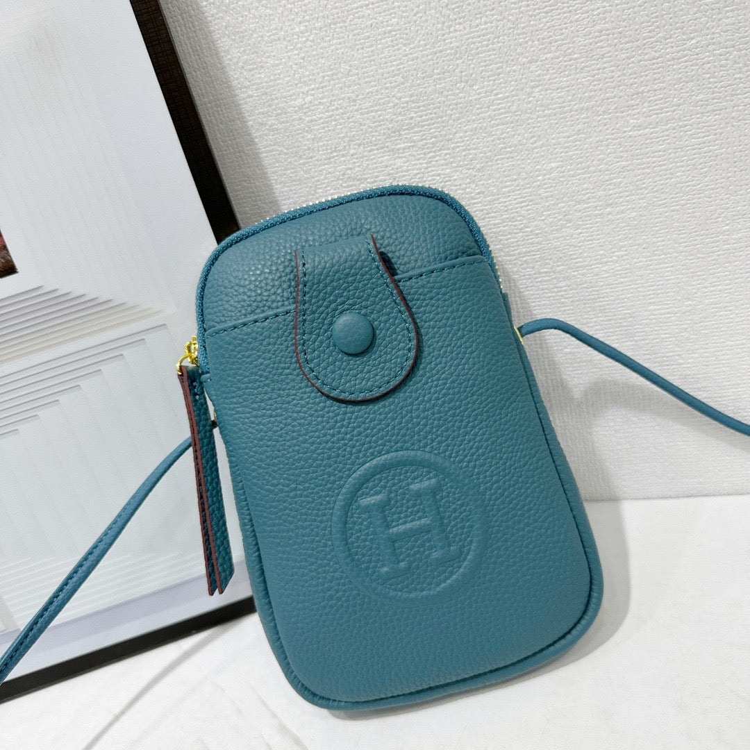 Hermès Mini Button Flap Crossbody Bag Collection – Textured Leather with Embossed H Logo