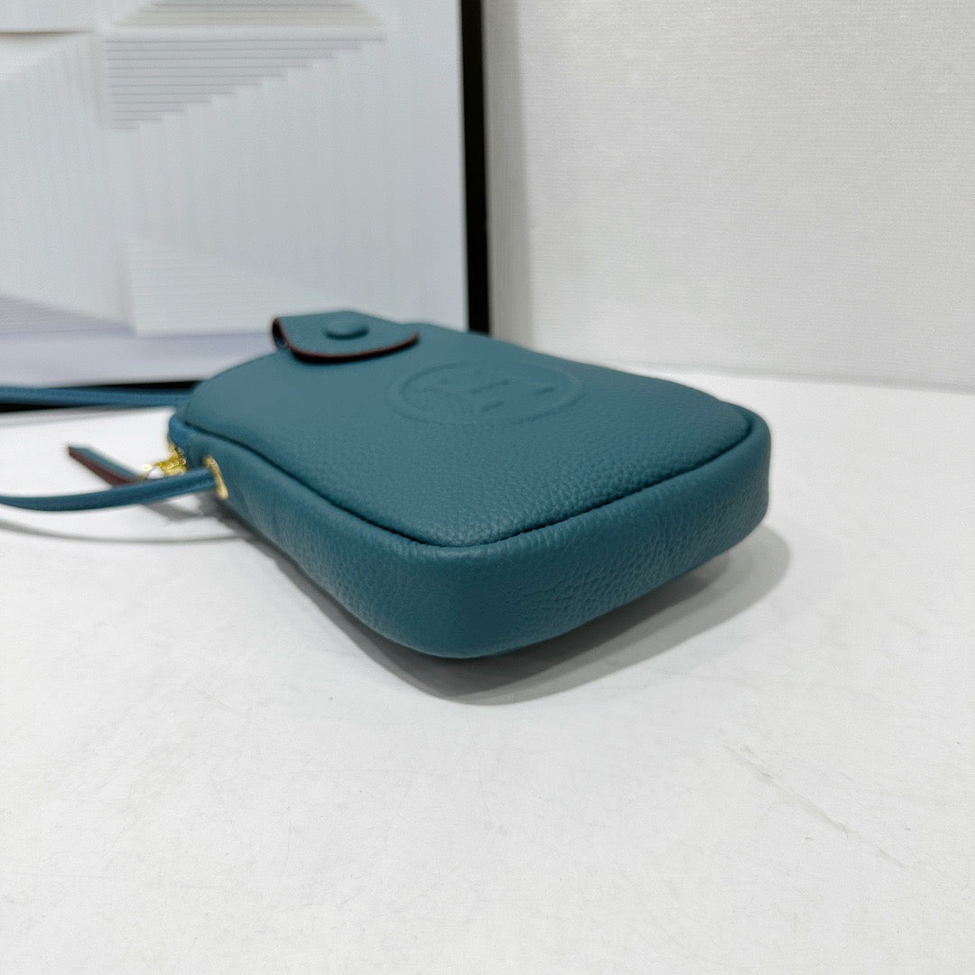 Hermès Mini Button Flap Crossbody Bag Collection – Textured Leather with Embossed H Logo