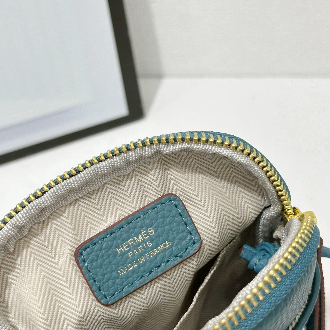 Hermès Mini Button Flap Crossbody Bag Collection – Textured Leather with Embossed H Logo