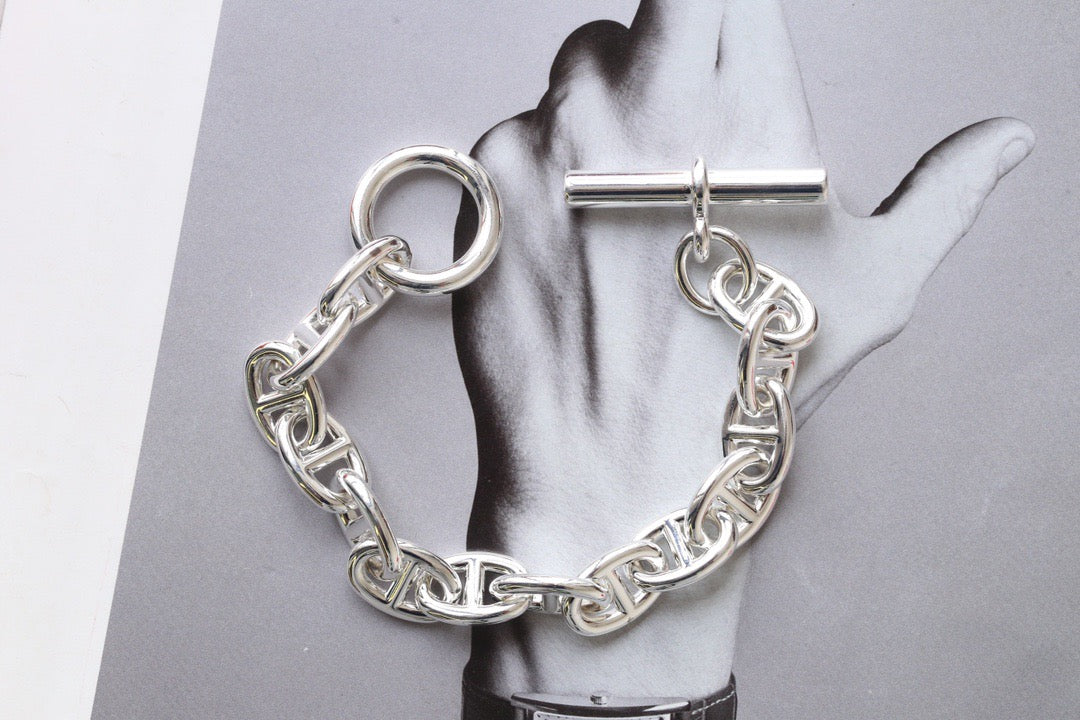 Hermès Chaîne d’Ancre Bracelet – Sterling Silver with Toggle Clasp