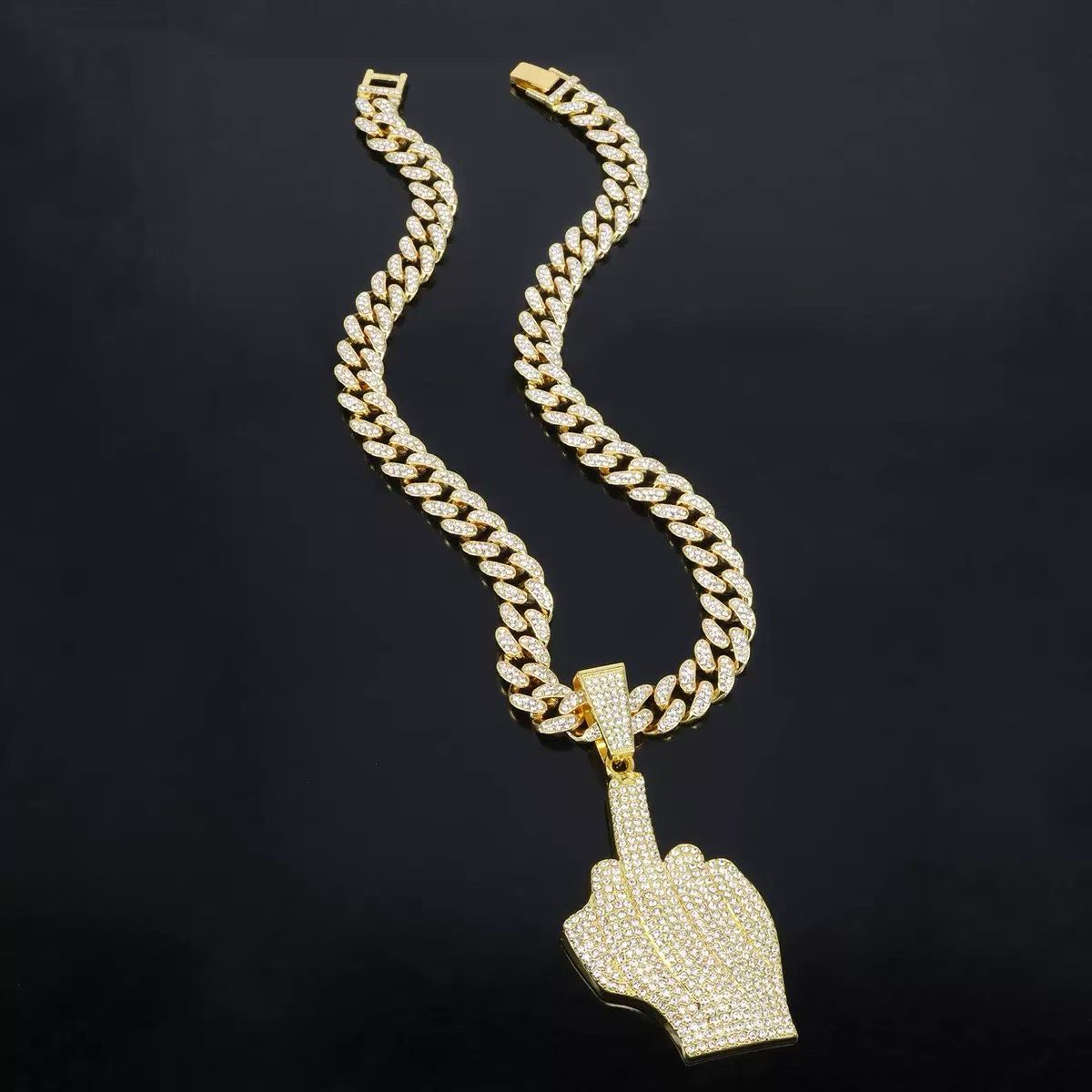 Iced-Out Statement Pendant Collection – Gold & Silver Cuban Link Necklaces with Custom Designs