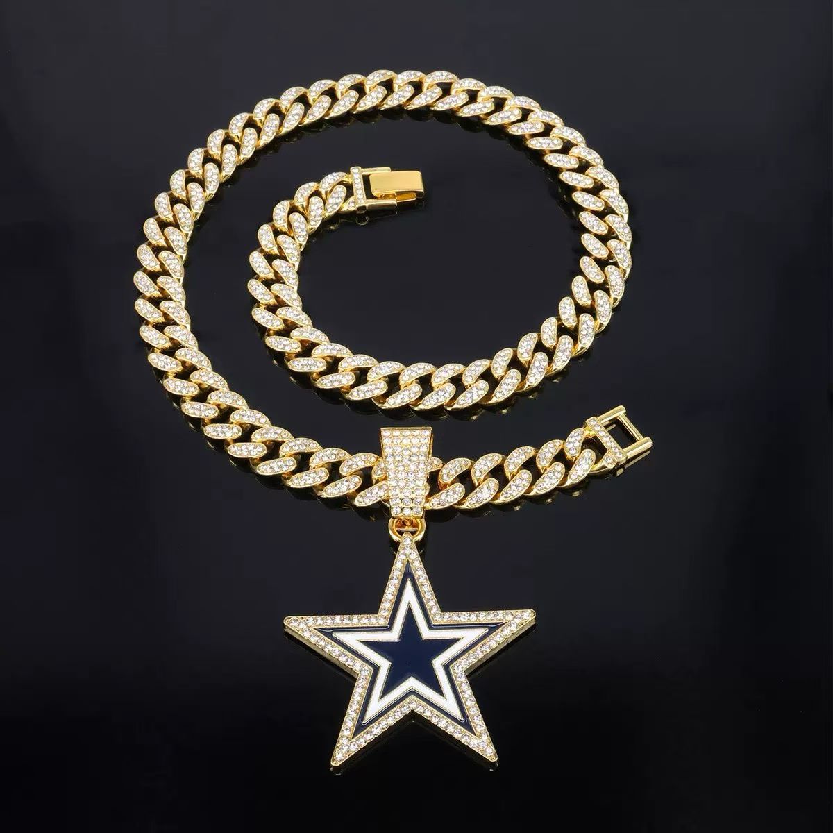 Iced-Out Statement Pendant Collection – Gold & Silver Cuban Link Necklaces with Custom Designs