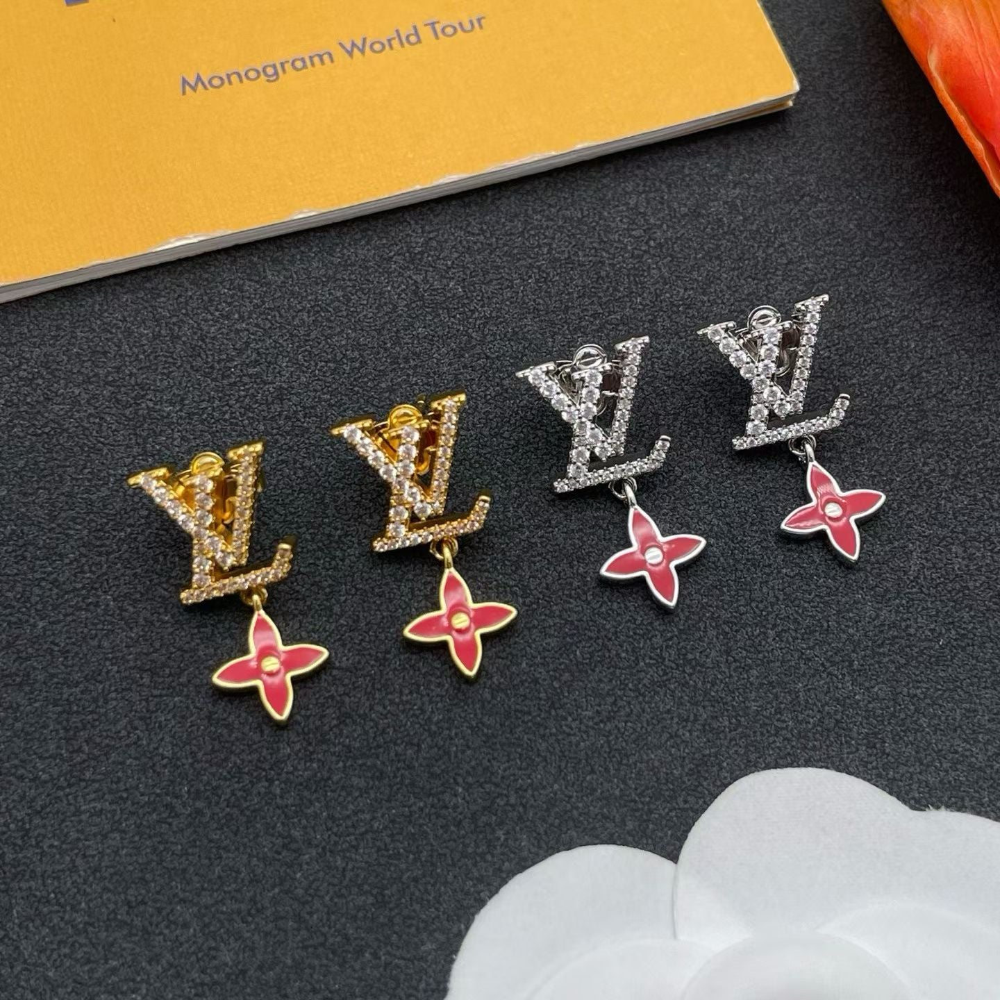 Louis Vuitton Monogram World Tour Earrings