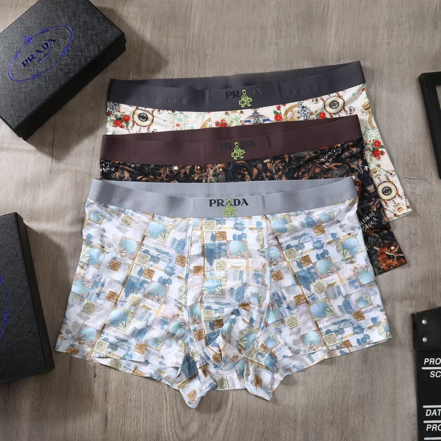 Prada Cinematique Boxer Set – Patterned Prestige Edition