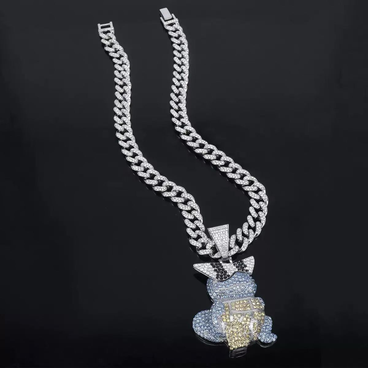 Iced-Out Statement Pendant Collection – Gold & Silver Cuban Link Necklaces with Custom Designs