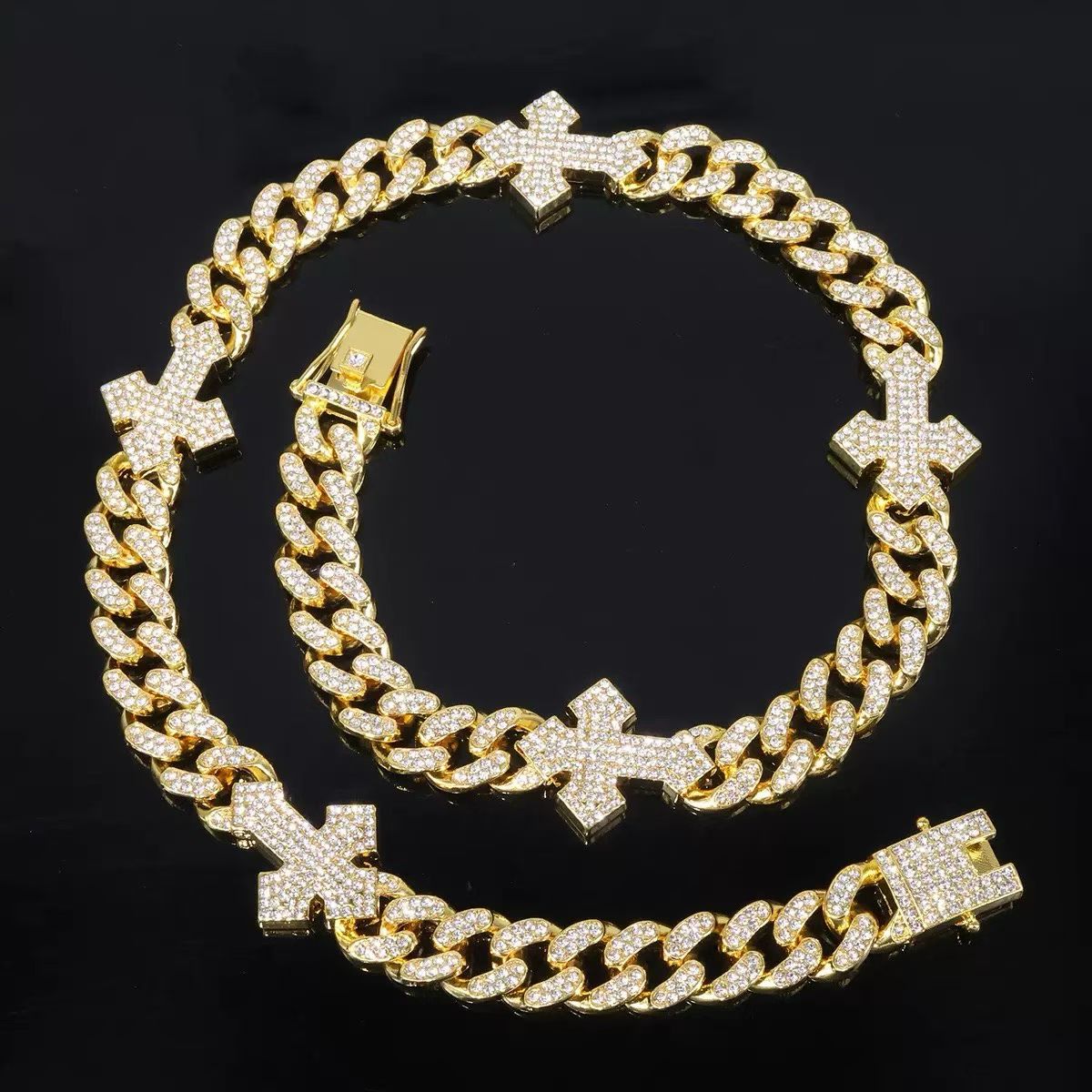 Arrow, Cross & Skull Jewelry Collection – Gold & Silver Cuban Link Necklaces & Bracelets