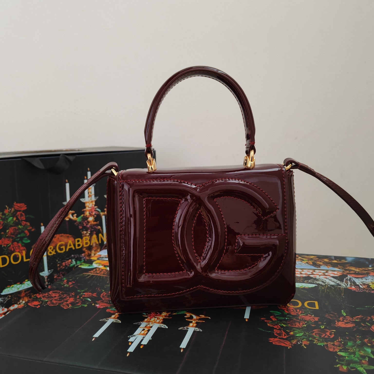 Dolce & Gabbana DG Embossed Handbag Structured Design