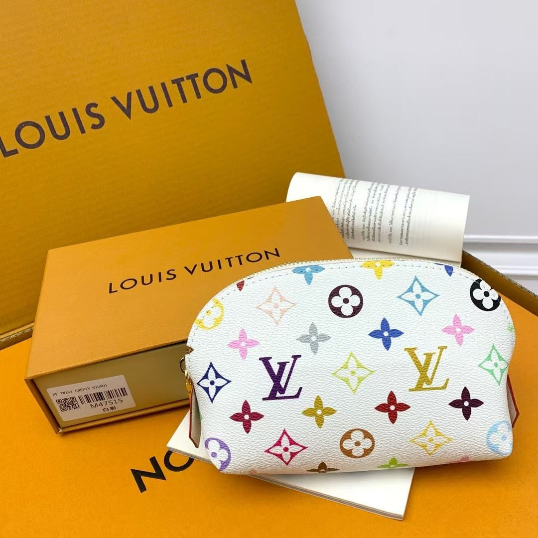 Louis Vuitton Multicolor Monogram Cosmetic Pouches – White & Black Editions