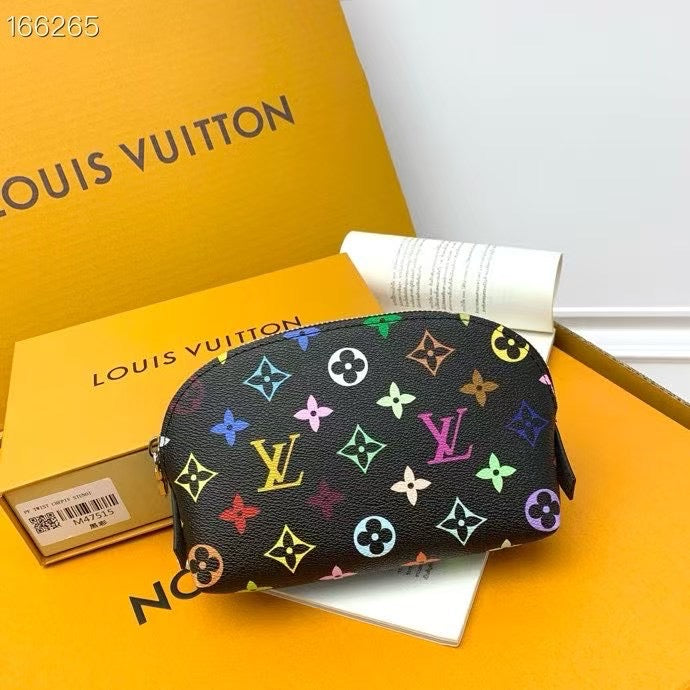 Louis Vuitton Multicolor Monogram Cosmetic Pouches – White & Black Editions