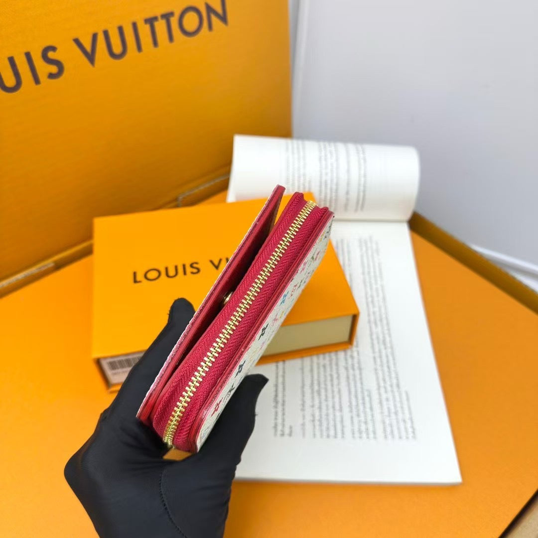Louis Vuitton Multicolor Monogram Wallet Collection – Red & White Editions