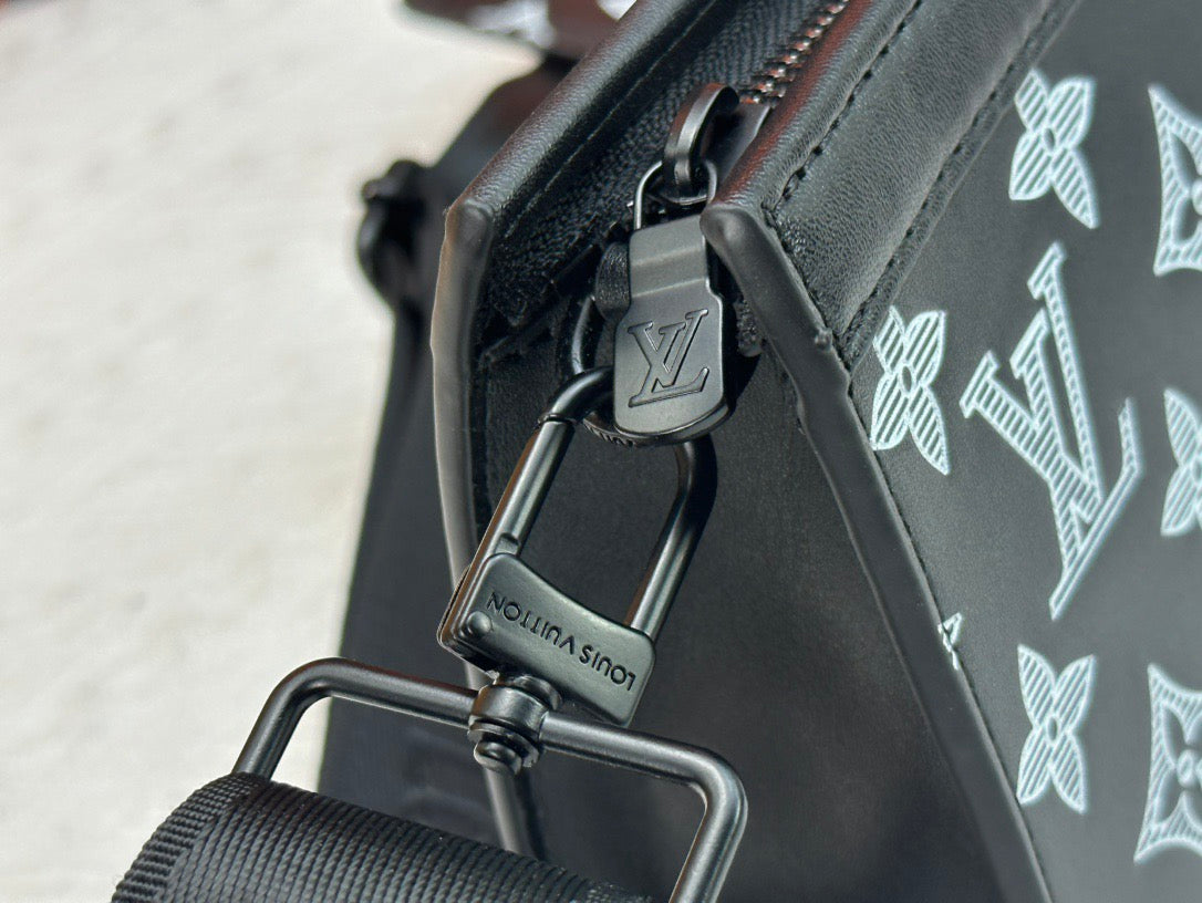 Louis Vuitton Monogram Bag & Pouch Set – Black & White Edition