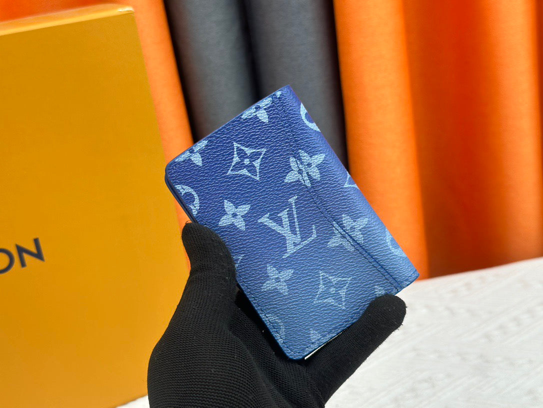 Louis Vuitton Blue Monogram Wallet – Artistic Wave Edition