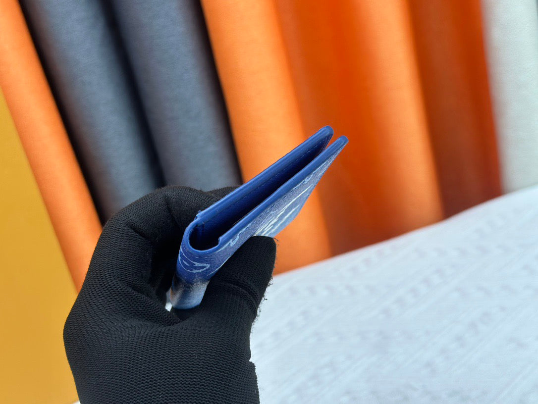 Louis Vuitton Blue Monogram Wallet – Artistic Wave Edition