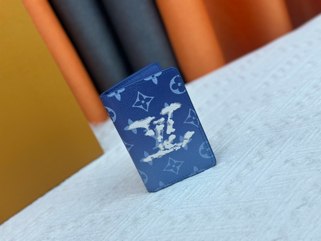 Louis Vuitton Blue Monogram Wallet – Artistic Wave Edition