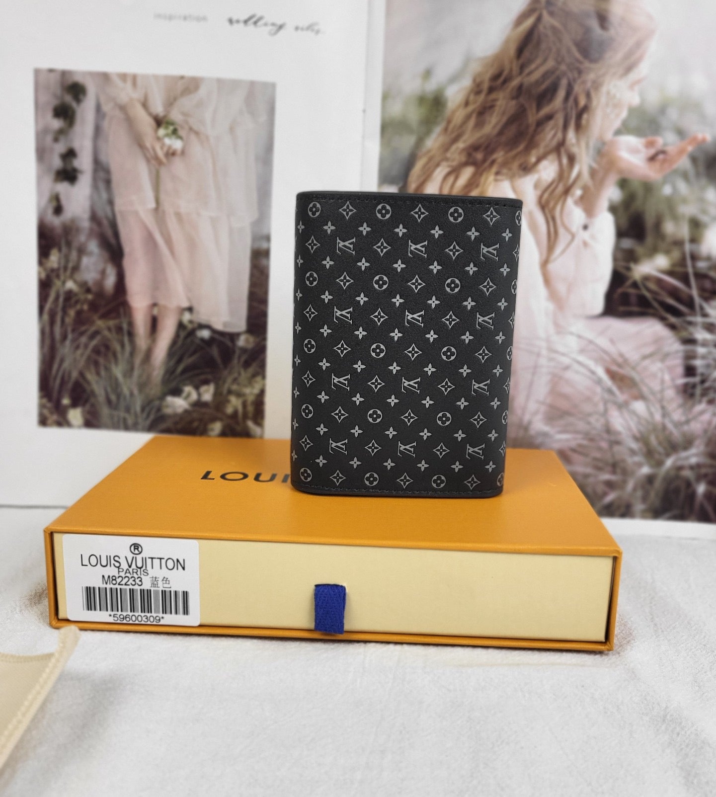 Louis Vuitton Black & White Monogram Wallet Collection