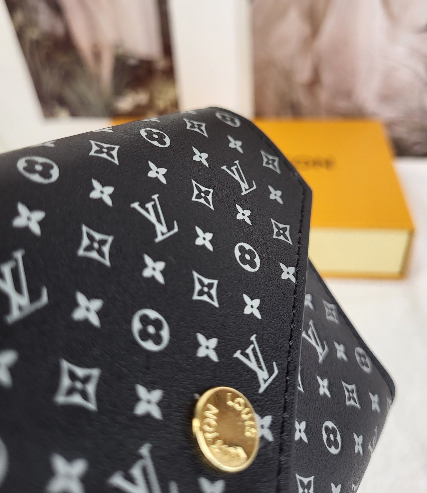 Louis Vuitton Black & White Monogram Wallet Collection