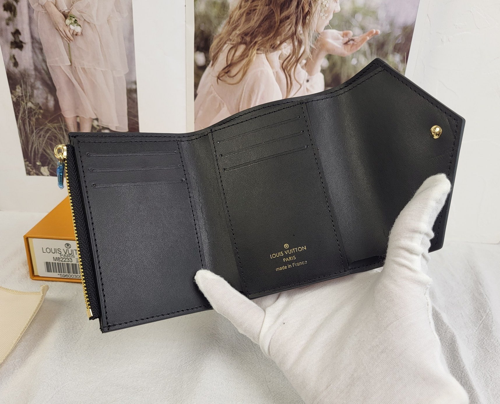 Louis Vuitton Black & White Monogram Wallet Collection