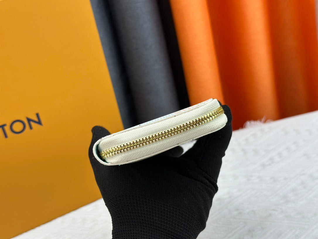 Louis Vuitton Light Blue Checkered Wallet Collection