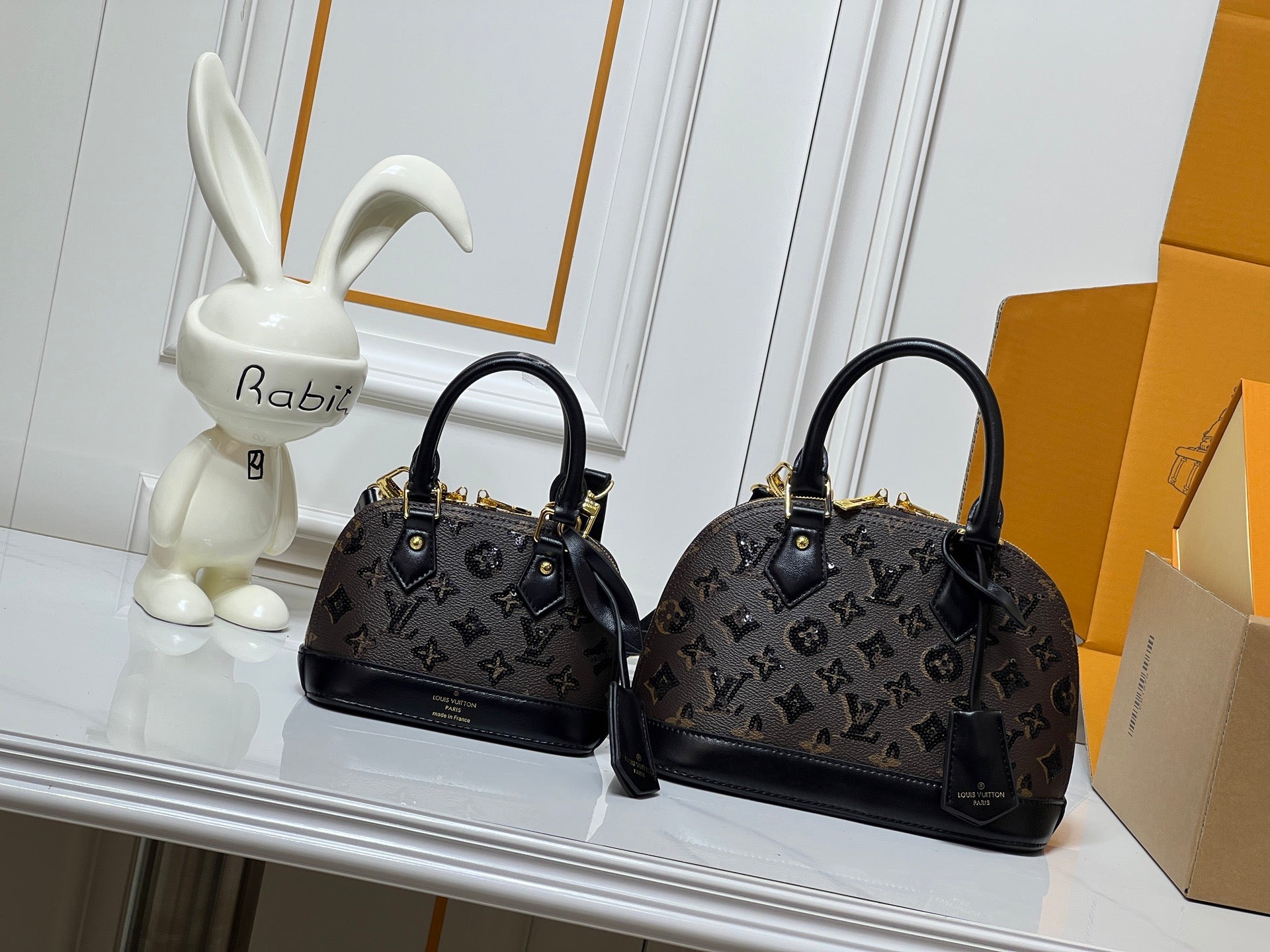 Louis Vuitton Monogram Handbag Duo – Classic & Sequined Edition