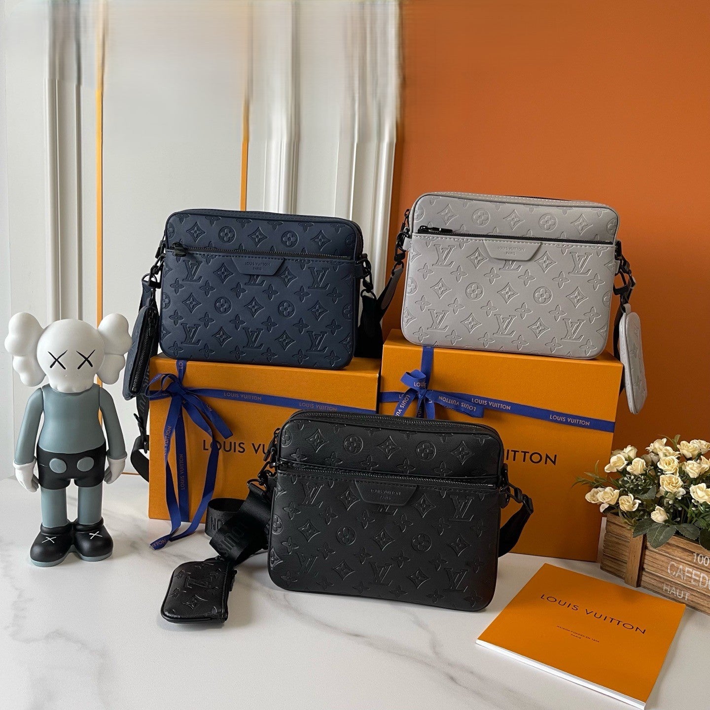Louis Vuitton Embossed Monogram Crossbody Collection – Trio Color Series