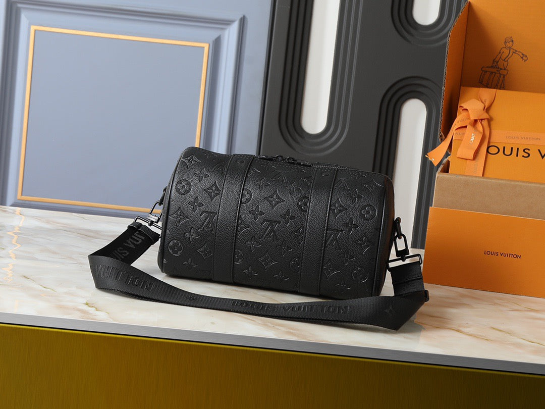 Louis Vuitton Embossed Monogram Crossbody – Noir Edition