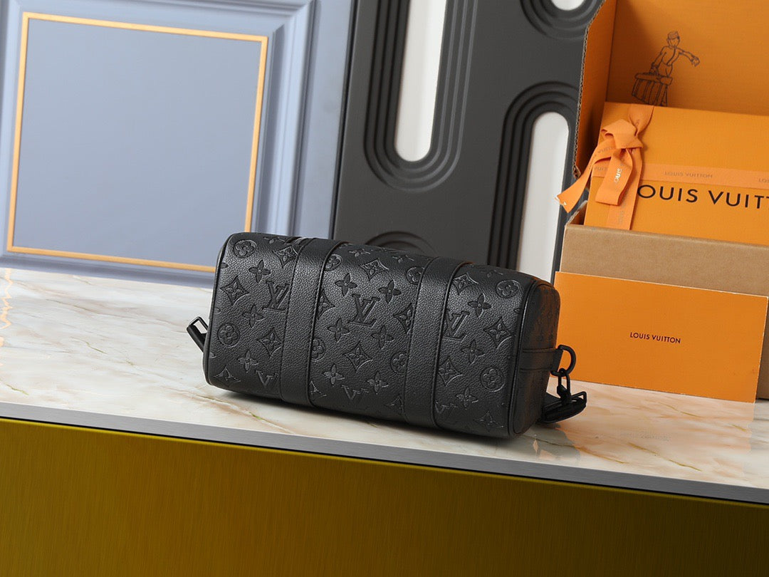 Louis Vuitton Embossed Monogram Crossbody – Noir Edition