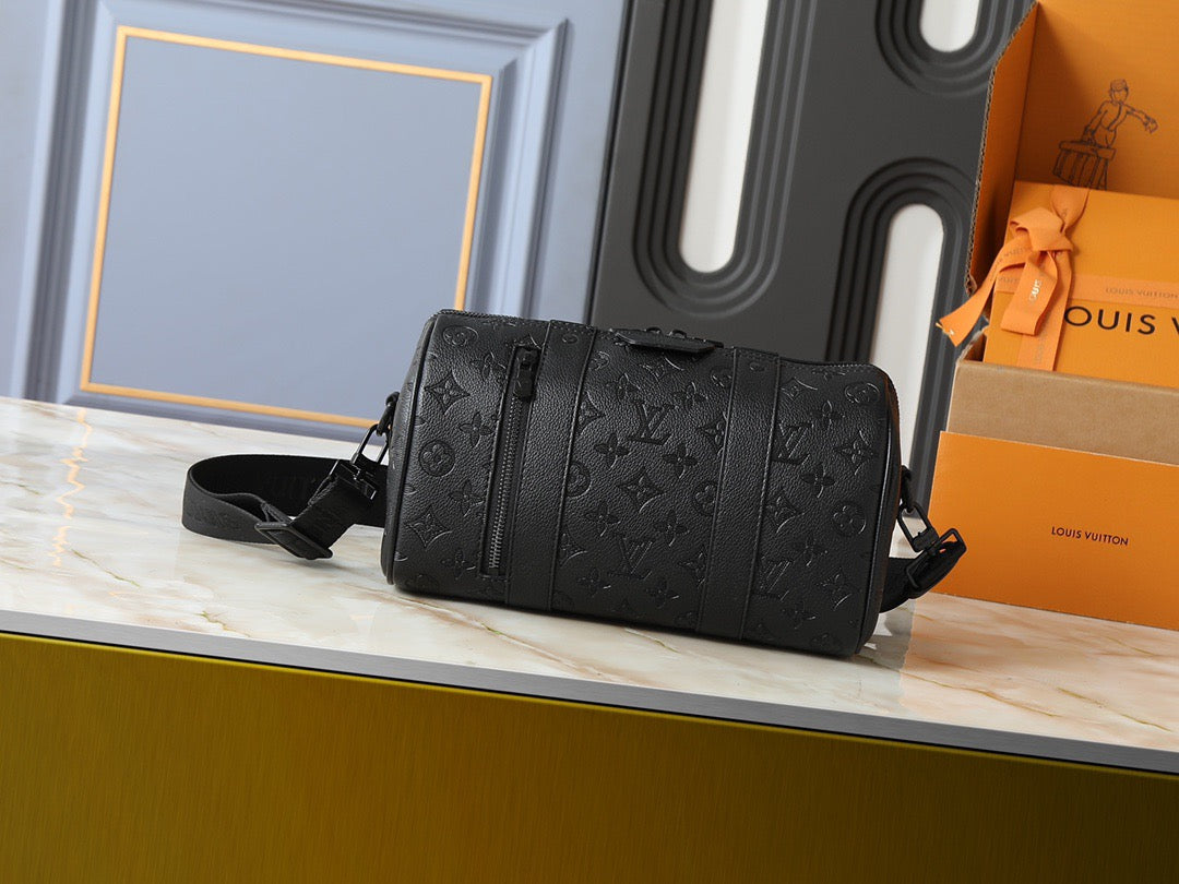 Louis Vuitton Embossed Monogram Crossbody – Noir Edition