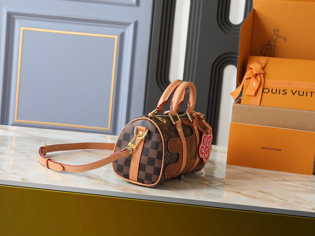 Louis Vuitton Monogram Suede Accent Handbag – Heritage Remix Edition