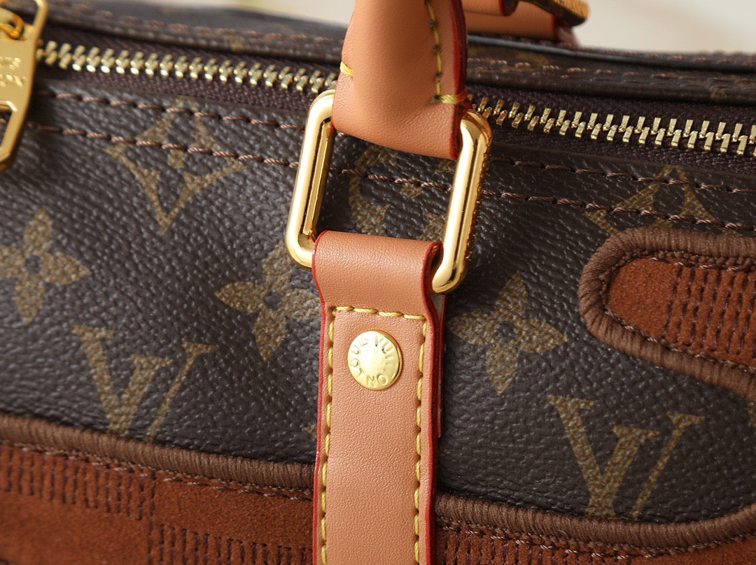 Louis Vuitton Monogram Suede Accent Handbag – Heritage Remix Edition