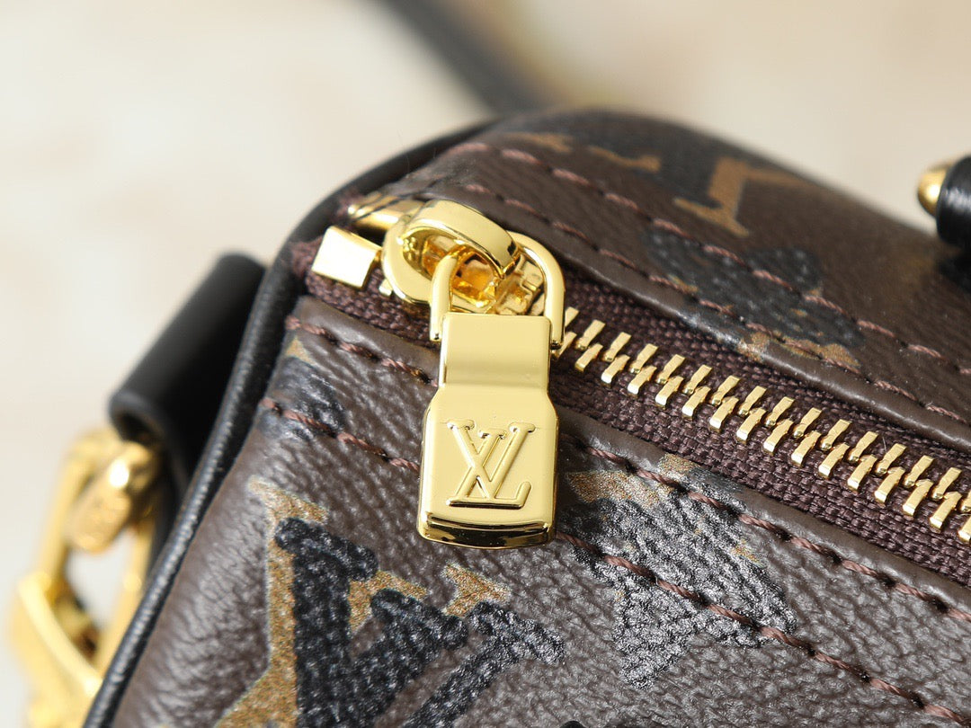 Louis Vuitton Monogram Chain Strap Handbag – Noir & Gold Edition